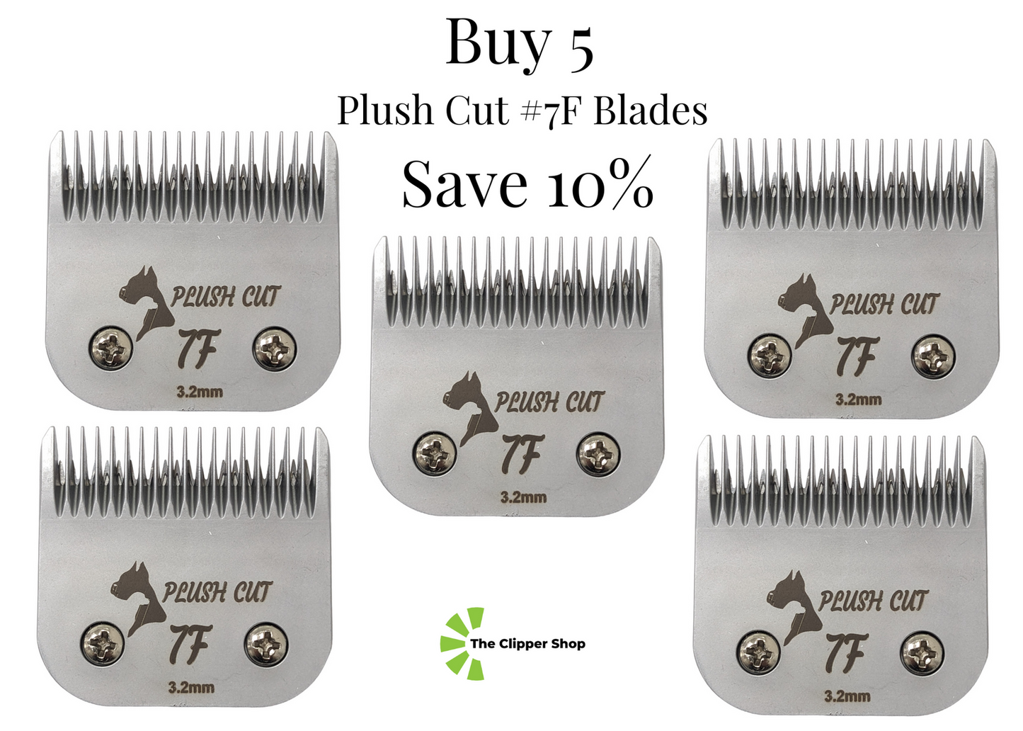 Plush Cut #7F A5 Clipper Blade 5-Pack