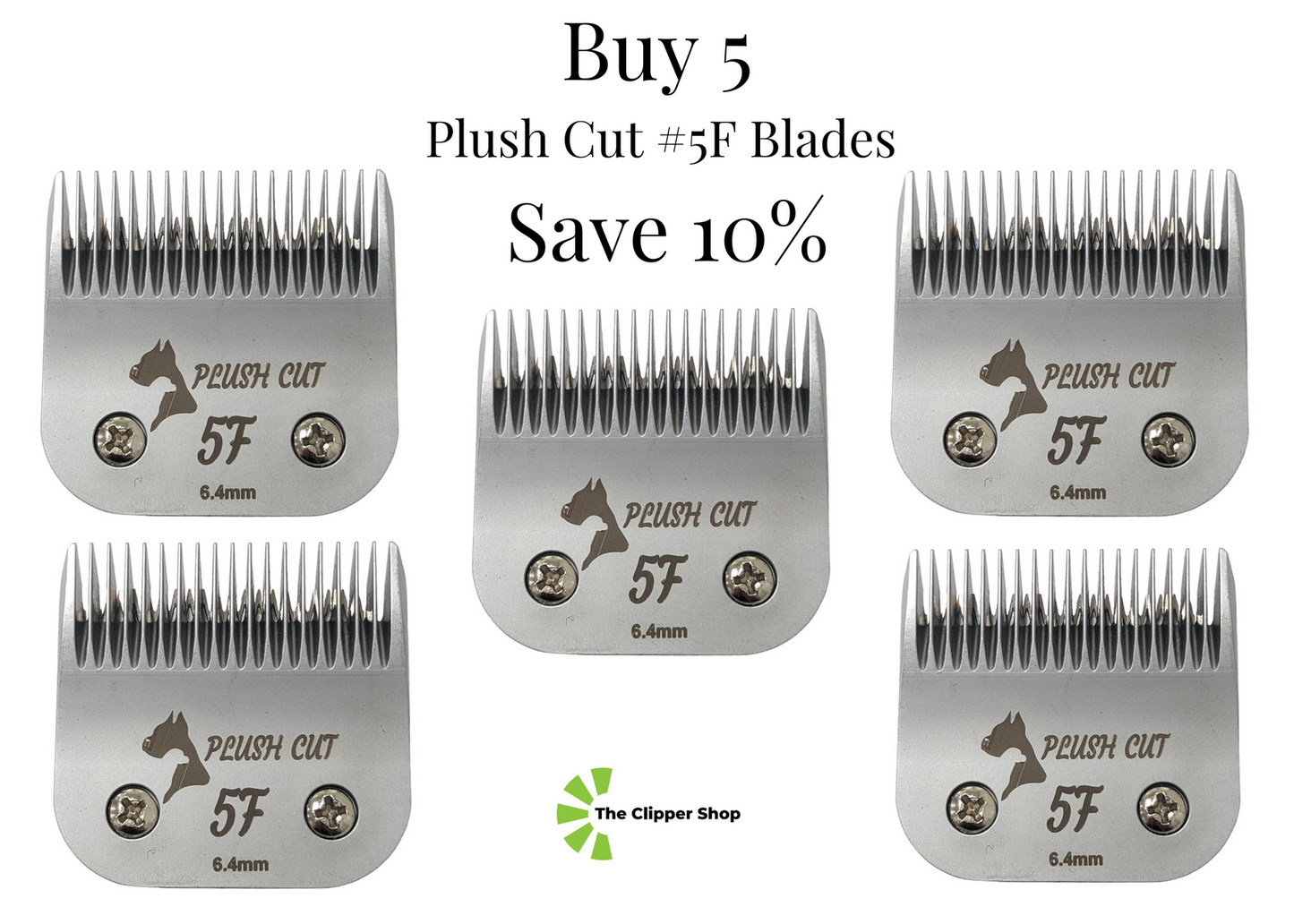 Plush Cut #5F A5 Style Clipper Blade 5-Pack