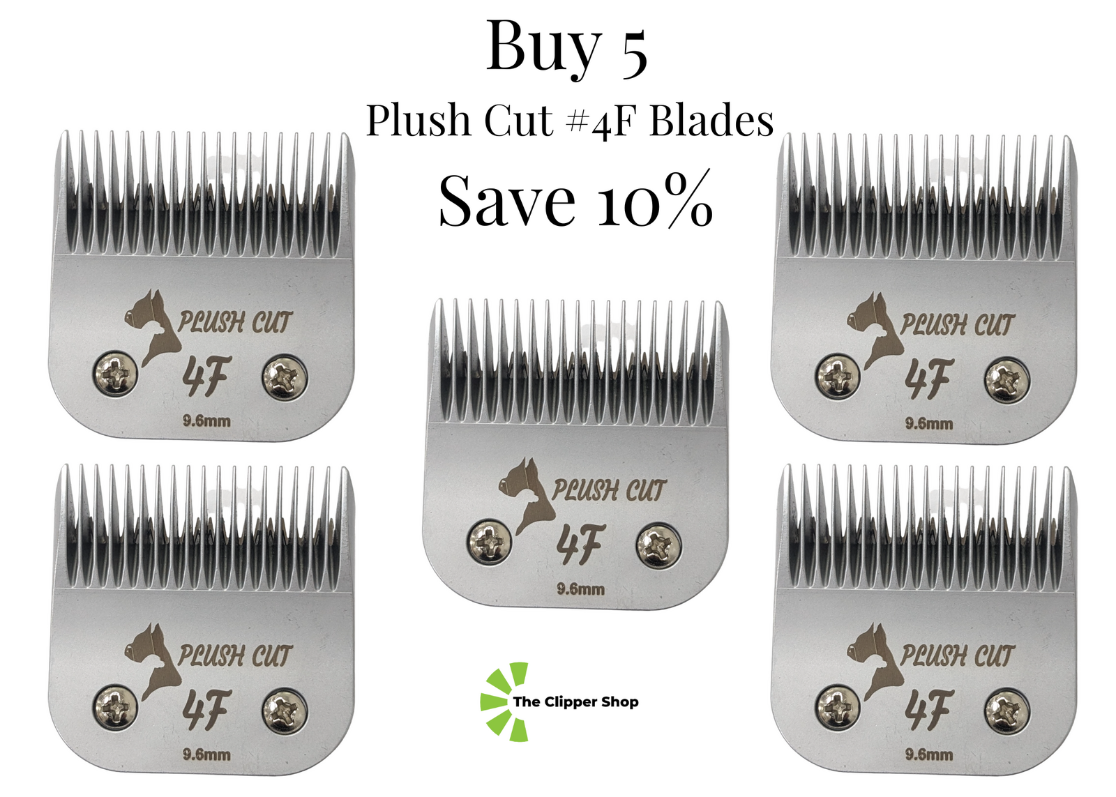 Plush Cut #4F A5 Clipper Blade 5-Pack