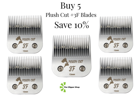 Plush Cut #3F A5 Clipper Blade 13mm 1/2 Inch 5-Pack