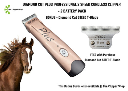 Diamond Cut Plus Cordless Clipper with Free Steed T-Blade