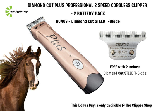Diamond Cut Plus Cordless Clipper with Free Steed T-Blade