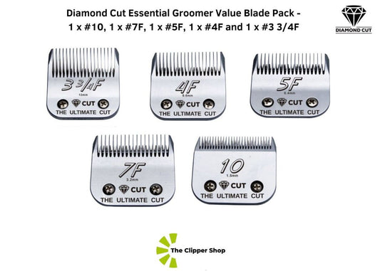 Diamond Cut Essential Blade Value Pack #3 3/4F #4F #5F #7F #10