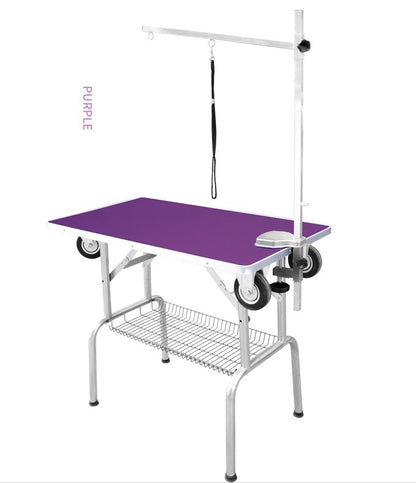 Portable Pet Grooming Table with Wheels