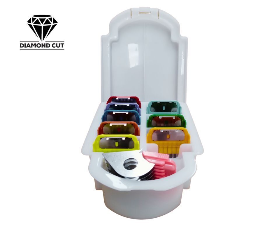 Diamond Cut 2 Speed Pet Clipper & 9-Piece Attachment Comb Set
