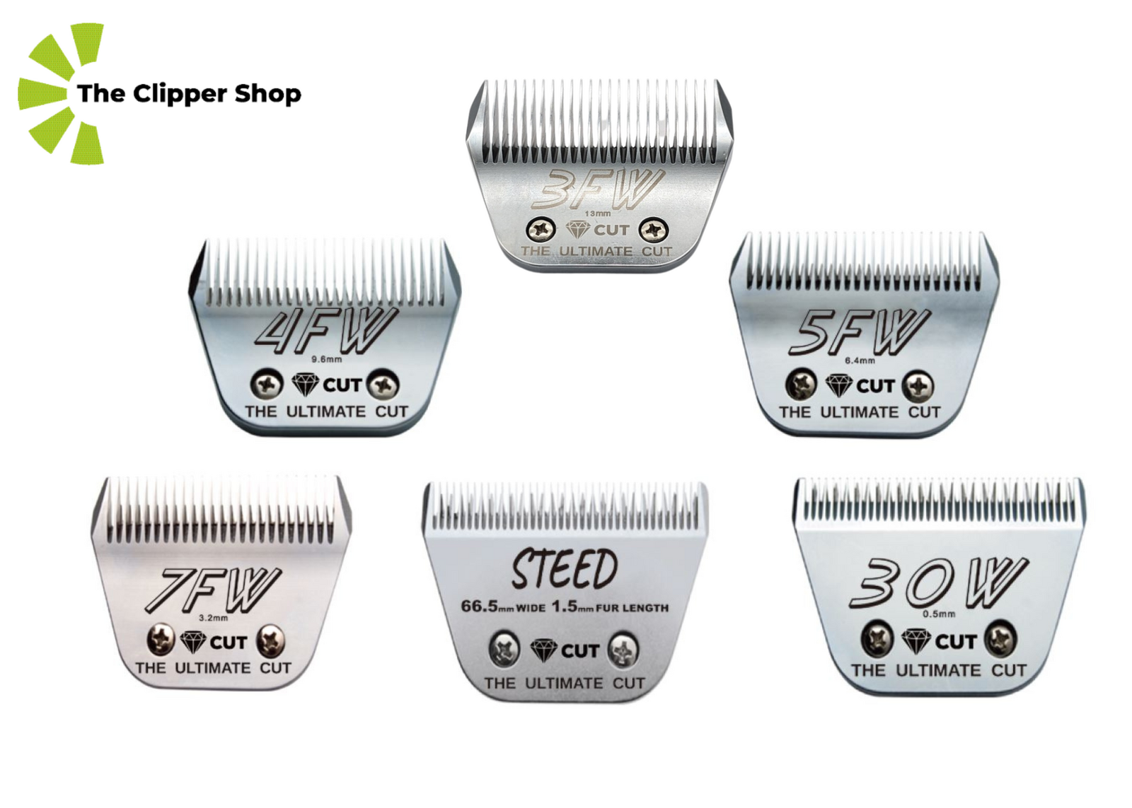 Diamond Cut Wide Blade Value 6 Pack #3FW #4FW #5FW #7FW #10FW Steed #30W