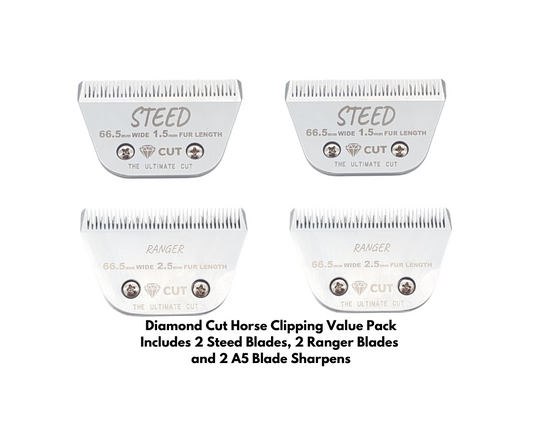 Diamond Cut Horse Clipping Blade Value Pack 2 Steed 2 Ranger Blades