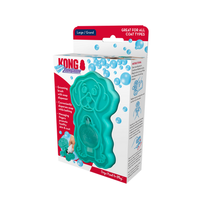 KONG ZoomGroom Bubbles Large Dog Grooming Brush