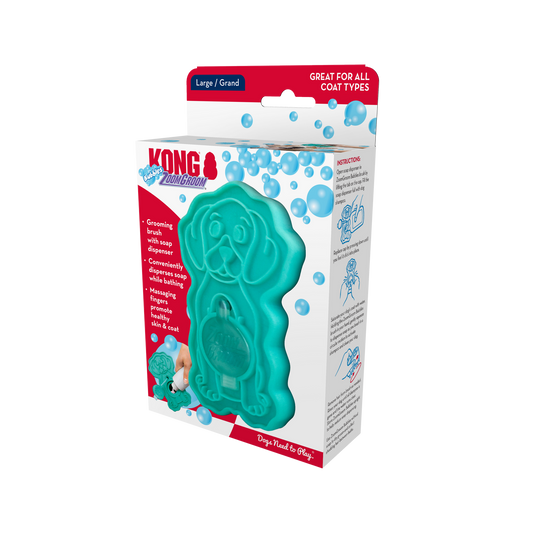 KONG ZoomGroom Bubbles Large Dog Grooming Brush