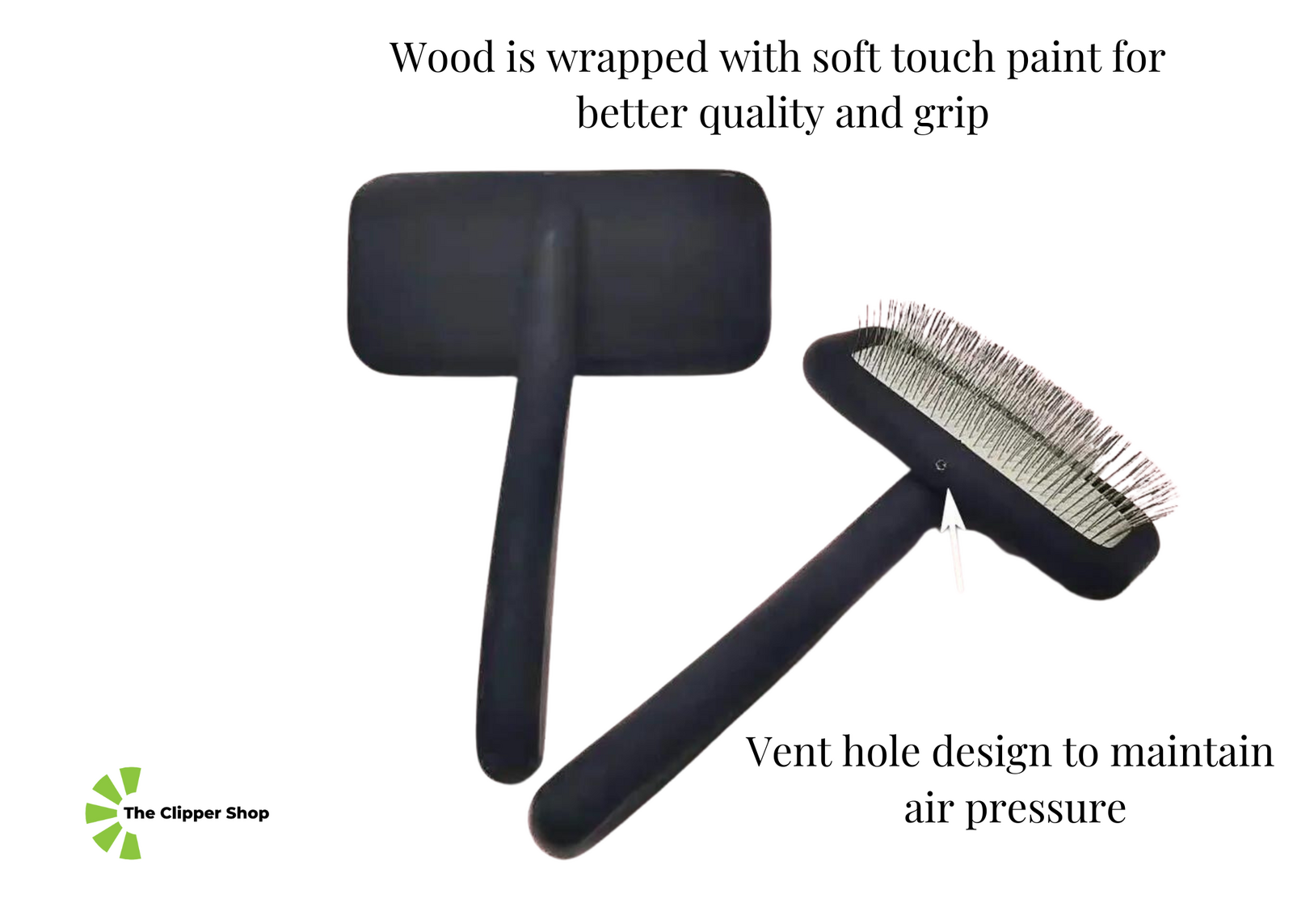 TCS Wooden Soft Slicker Brush