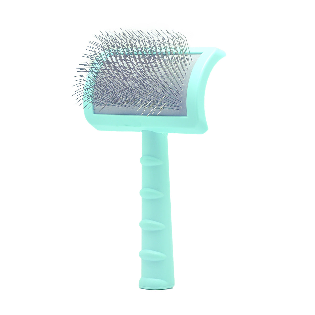 TCS Extra Long Pin Curved Pet Slicker Brush Green