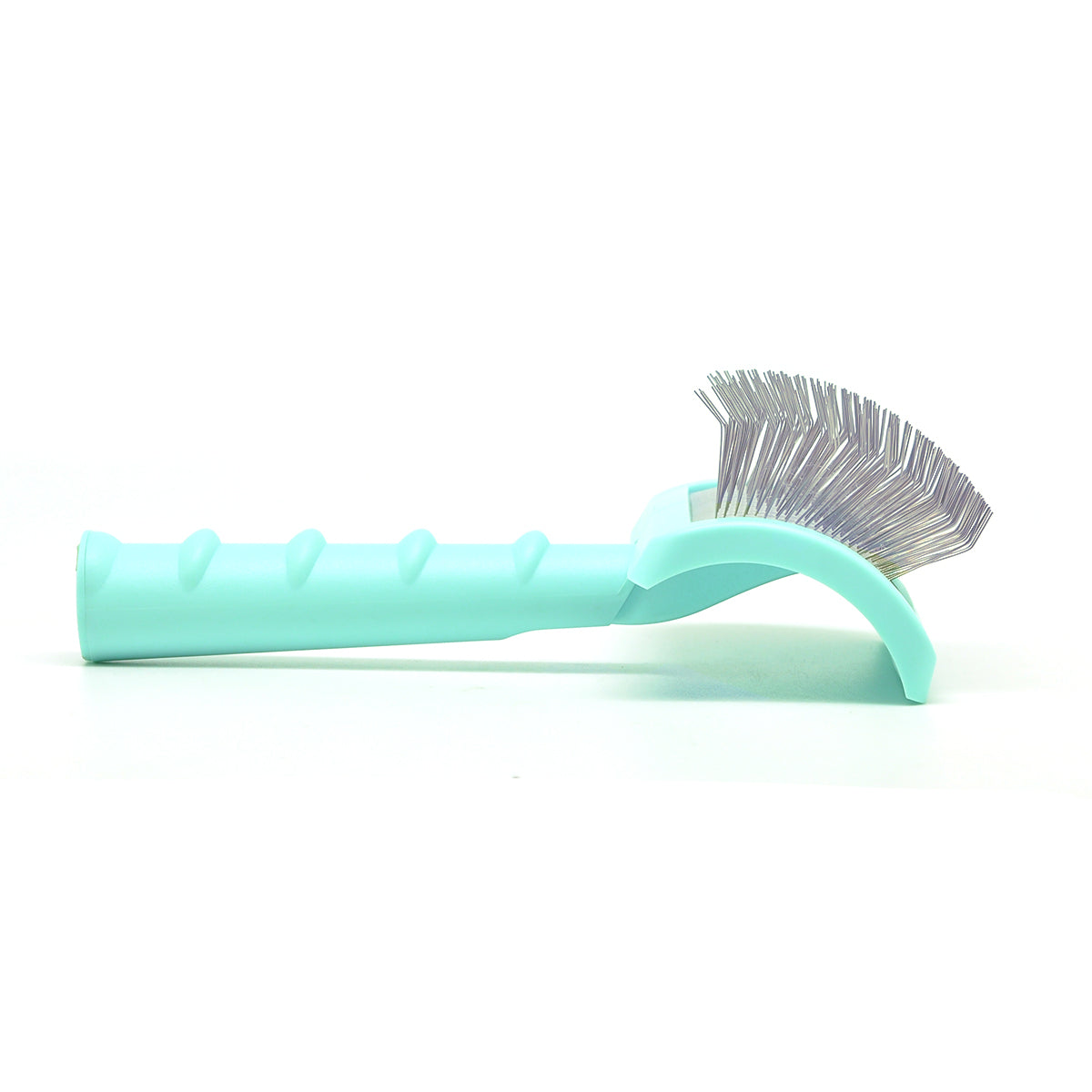TCS Extra Long Pin Curved Pet Slicker Brush Green