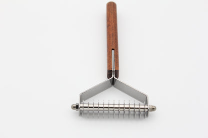 TCS Wooden Stripping Comb 13-Blade Wide Dematting Rake