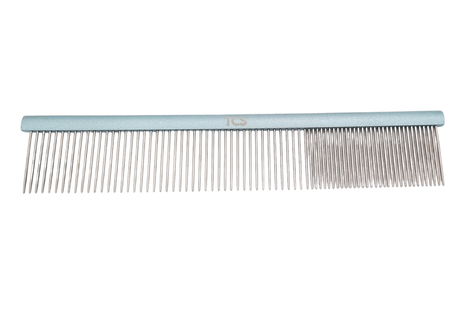TCS Alloy Handle Pet Grooming Comb 80/20 Blue