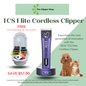 TCS Elite Cordless Clipper with 10F Blade and Attachment Comb Set