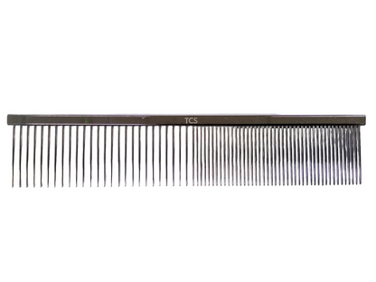TCS 19cm Stainless Steel Electroplated Pet Grooming Comb 50/50